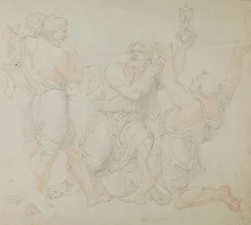 Studio per le figure di Demitrius e due operai