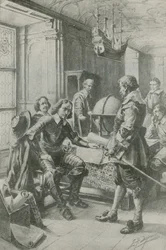 Robert Blake visita Oliver Cromwell
