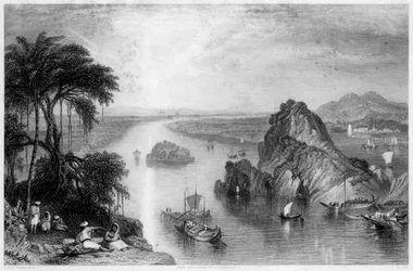 Rocce a Colgong sul Gange, India