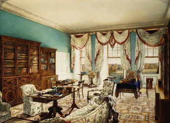 La biblioteca, Binfield, Berkshire, con vista sul parco