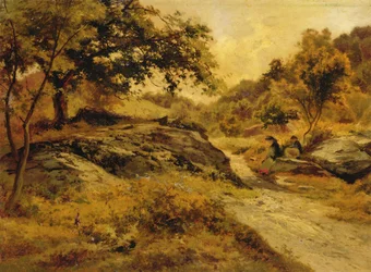 Sulla strada per Llyn Elsi, 1885 circa (olio su cartone)