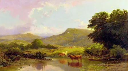 Scena sul fiume Conwy, Betws-y-Coed, Galles settentrionale