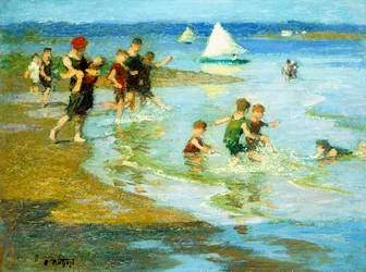 Bambini che giocano sulla spiaggia