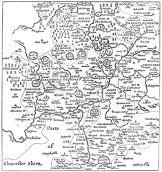 Mappa di Stratford-upon-Avon e delle aree circostanti, 1610 1885