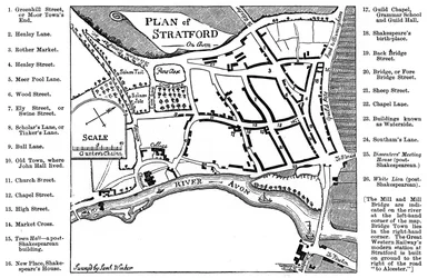 Mappa di Stratford-upon-Avon, Warwickshire, 1759 1885