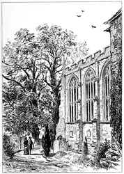 Il presbiterio della chiesa di Stratford, Stratford-upon-Avon, Warwickshire, 1885
