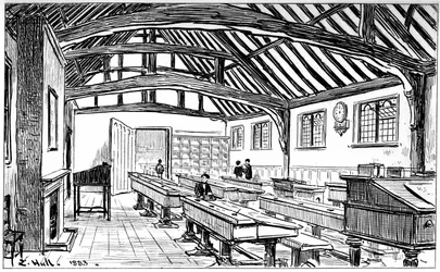 La scuola di grammatica, Stratford-upon-Avon, Warwickshire, 1885