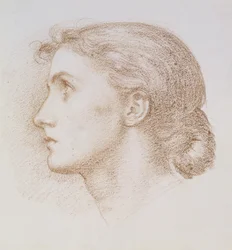 Studio della testa di una giovane donna