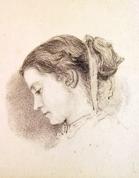 Studio della testa di una ragazza
