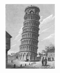 La Torre Pendente, a Pisa, c1824