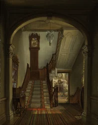 Vecchio orologio sulle scale, 1868