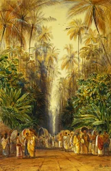 Figure su una Strada Vicino a Galle, Ceylon