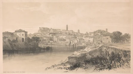 Roma vista da Via della Porta San Paolo, tratta da *Viste di Roma e dei suoi dintorni*, 1841