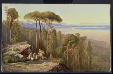 Viaggiatori in un bosco
