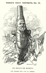 Cartone animato Punch: Sir Michael Seymour, ammiraglio britannico