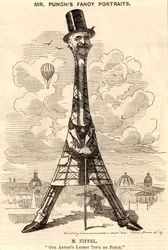 Caricatura di Gustave Eiffel