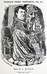 Ritratto illustrato di Mary Elizabeth Braddon (Maxwell)