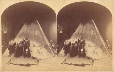 Gruppo di 18 vedute stereografiche della Centennial International Exposition di New Orleans