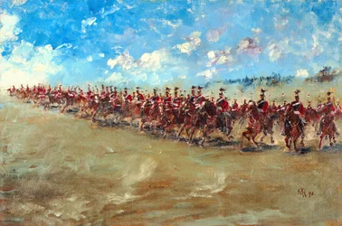 16° Lancieri in avanzata al galoppo, 1898