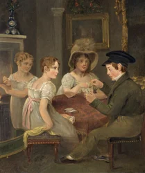 Mrs Sarah Cornock e i suoi tre figli, c.1810