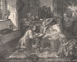 Il primo sforzo artistico di Benjamin West, da Illustrated London News