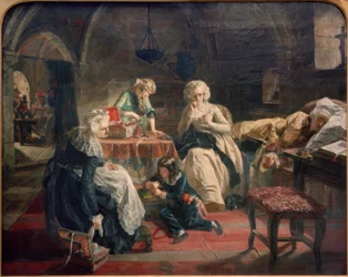 La famiglia reale francese nella prigione del Tempio