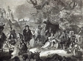 Campi di Highgate durante il Grande Incendio di Londra nel 1666