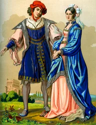 Una nobile coppia francese alla fine del XV secolo, 1849