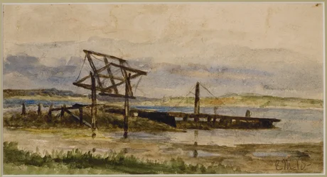Paesaggio con Molo, Mare e Spiaggia (#18), c. 1880