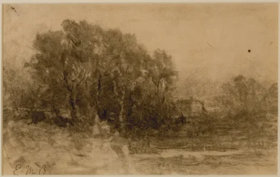 Paesaggio con boschi, c. 1880s
