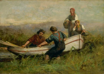 Persone vicino a una barca, 1893