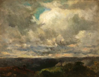 Senza titolo (paesaggio, cielo nuvoloso)