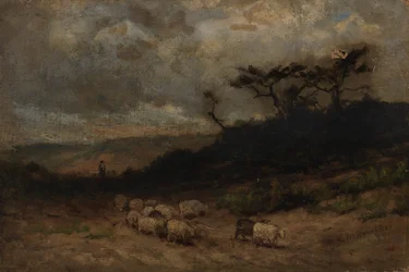 Senza titolo pastore con pecore, 1877