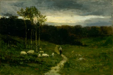 Donna che cammina lungo il sentiero, 1882