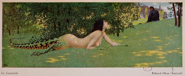 Lucertola (metà donna, metà lucertola verde), 1908