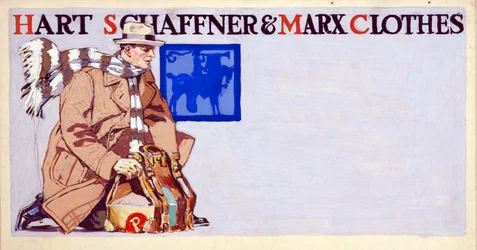 Pubblicità per abiti Hart, Schaffner & Marx, pubblicata nel 1900