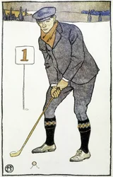 Calendario: "Golf Calendar" di Edward Penfield