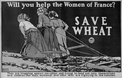 Aiuterai le donne di Francia? Poster della Prima Guerra Mondiale