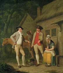 La mucca e i beni della vedova Costard, sequestrati per le tasse, sono riscattati dalla generosità di Johnny Pearmain, 1782