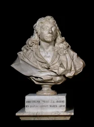 Busto ritratto di Sir Christopher Wren, XVII secolo