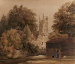 Veduta vicino a Winchester (Cattedrale sullo sfondo)