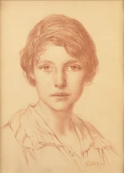 Una giovane donna (gesso rosso)
