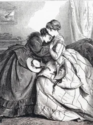Una sorella maggiore che conforta la sua giovane sorella