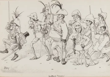 Dan Leons Light Horse, inclusi caricature di Henry Irving, Beerbohm Tree, R.B., W.S. Penley, Forbes Robertson, e E.P., per Punch, novembre 1902