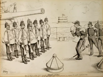 Storia non documentata! Si racconta ai marinai a bordo della HMS Taradiddle la determinazione del Governo di Sua Maestà, come concessione ai pregiudizi delle potenze continentali, a evacuare l
