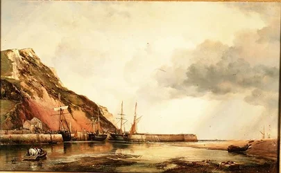 Porto di Axmouth, Devon-Bassa marea