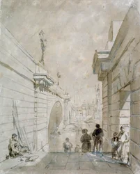 London Bridge visto da nord dal piano superiore dei gradini vicino a Tooley Street
