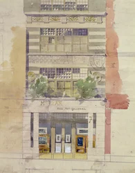 Progetto per la facciata delle McLean Fine Art Galleries, Haymarket, Londra