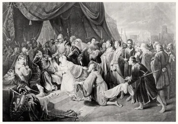 La resa di Calais, 4 agosto 1347, inciso da John Young