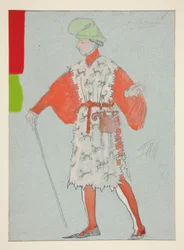 Un Gentiluomo, bozzetto di costume per Henry Irving